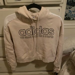 Retro Adidas Cropped Hoodie